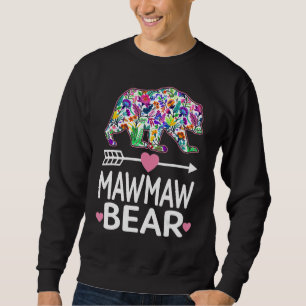 Mawmaw Bear Mothers Day Floral Matching Family Out Sweatshirt