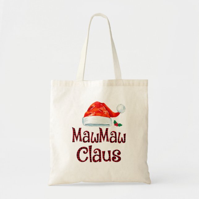 Mawmaw Claus Tee Christmas Pajama Family Tote Bag (Front)