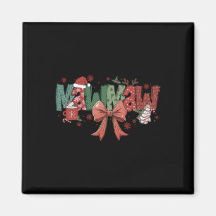 Mawmaw Coquette Bow Christmas Merry Xmas Family Ma Magnet