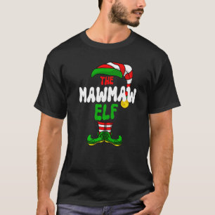 Mawmaw Elf Pajama Matching Group Christmas Holiday T-Shirt