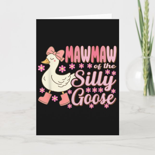 Mawmaw Goose On The Loose Funny Birthday Matching  Card (Front)
