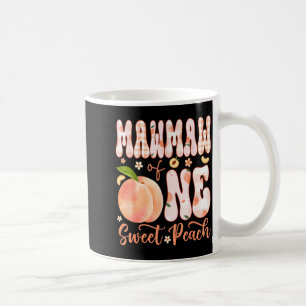 Mawmaw of one sweet peach 1st birthday girl party coffee mug