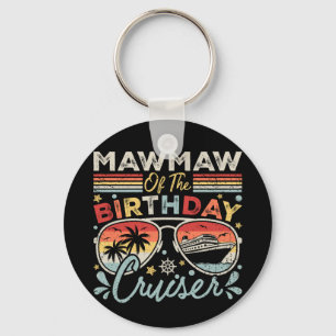 Mawmaw of the Birthday Cruiser Vacation Key Ring
