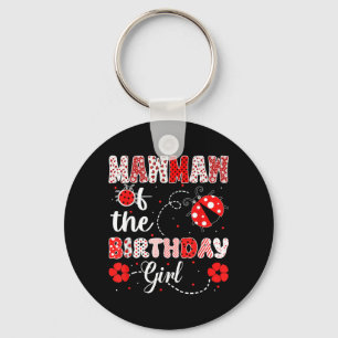 Mawmaw Of The Birthday Girl - Family Ladybug Key Ring