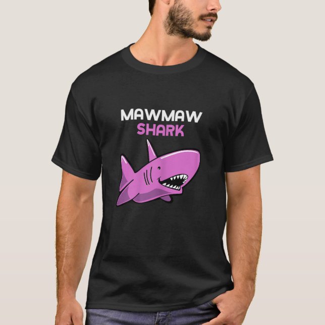 MawMaw Shark Funny Family Maw Maw  T-Shirt (Front)
