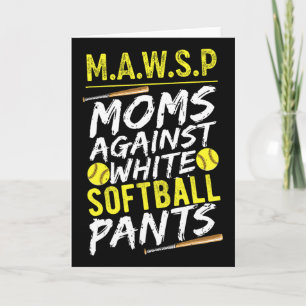 Mawsp Moms Against White Softll Pants Softll Mom _ Card