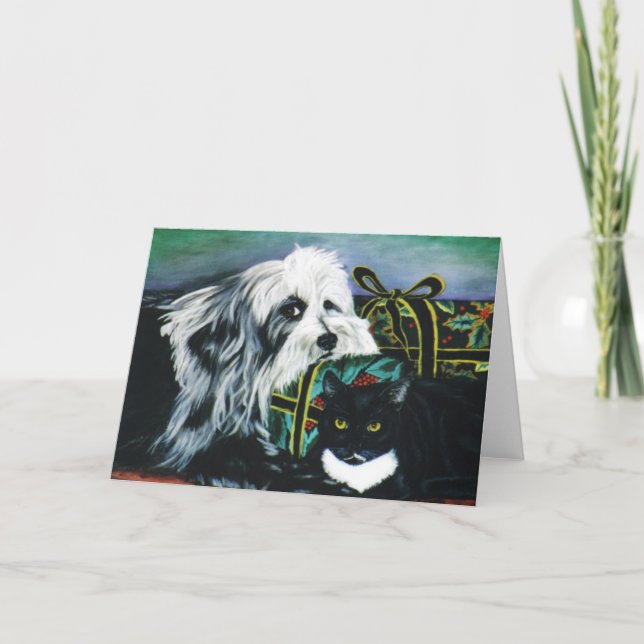 "Max and Boston" Holiday Card (Front)