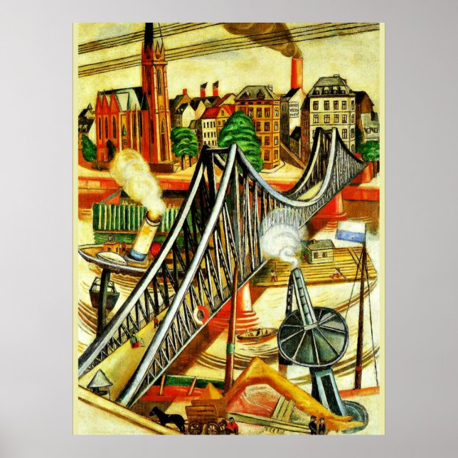 Max Beckmann - The Iron Bridge, fine art painting Poster (Front)