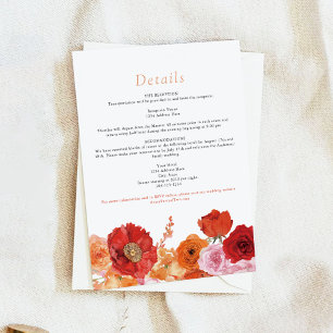 MAX Bold Fuchsia & Orange Floral Details Card