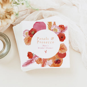 MAX Bright Floral Petals & Prosecco Bridal Shower Napkin