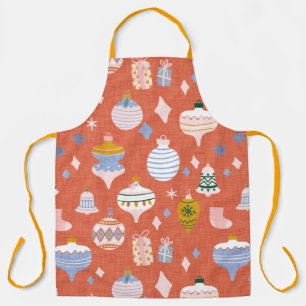 max christmas orange apron