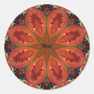 MAX ~ CHRISTMAS SHADES ~ red green blue yellow ~ Classic Round Sticker