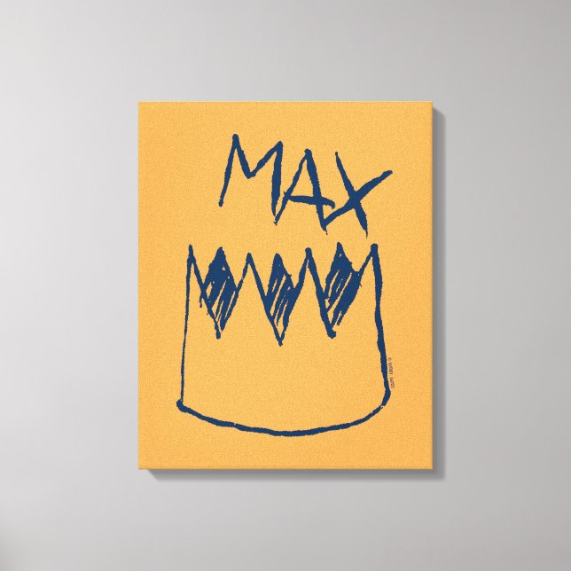Max & Crown Sketch Canvas Print (Front)