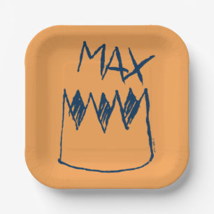Max & Crown Sketch Paper Plate