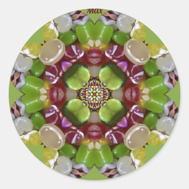 MAX ~ EASTER CANDY JELLY BEANS ~ Round Sticker (Front)