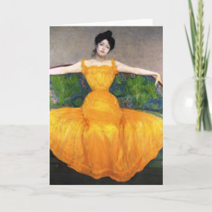 Max Kurzweil- Lady in Yellow Dress Card
