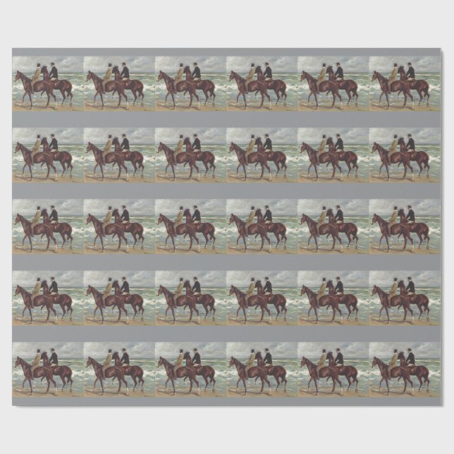Max Liebermann: Two Riders on the Beach Art Wrapping Paper (Flat)