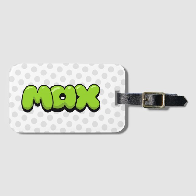 Max Luggage Tag (Front Horizontal)