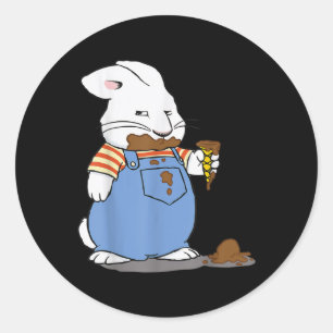 Max Melted Ice Cream Birthday Decorations Ruby  Classic Round Sticker