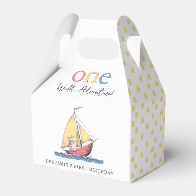 Max | One Wild Adventure 1st Birthday  Favour Box (Front Side)