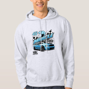 Max Speed Hoodie – Blue Sports Car & Racing Vibes