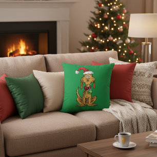 Max the Dog in Santa Hat Cushion