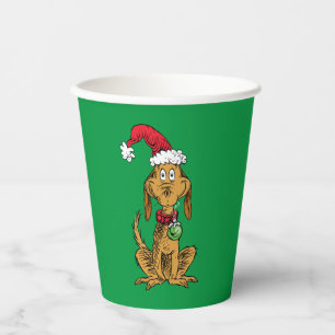 Max the Dog in Santa Hat Paper Cups