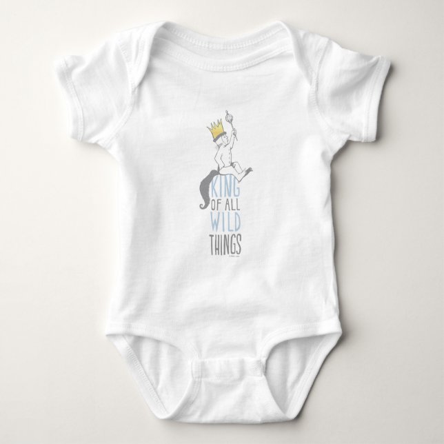 Max | The King of All Wild Things - Blue Baby Bodysuit (Front)