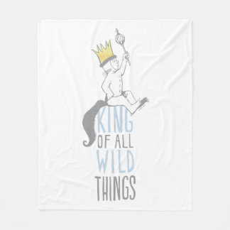 Max | The King of All Wild Things - Blue Fleece Blanket