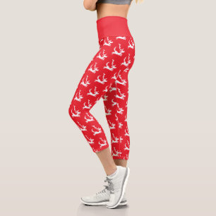 Max the Reindeer Silhouette Capri Leggings
