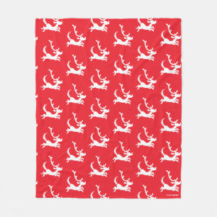 Max the Reindeer Silhouette Fleece Blanket