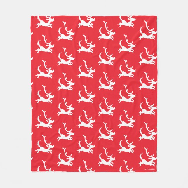 Max the Reindeer Silhouette Fleece Blanket (Front)