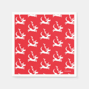 Max the Reindeer Silhouette Napkin
