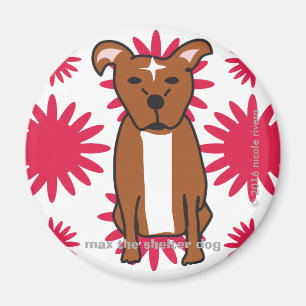 Max Tropical Red Round Magnet