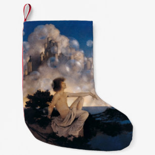 Maxfield Parrish Air Castles 1904 Vintage Fantasy  Small Christmas Stocking