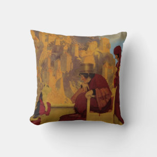 Maxfield Parrish art style Cushion