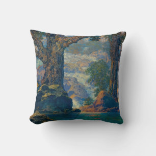 Maxfield Parrish art style Cushion