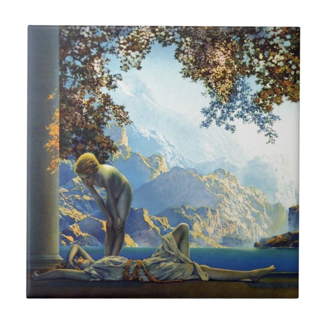 Maxfield Parrish Daybreak Ceramic Tile (Front)