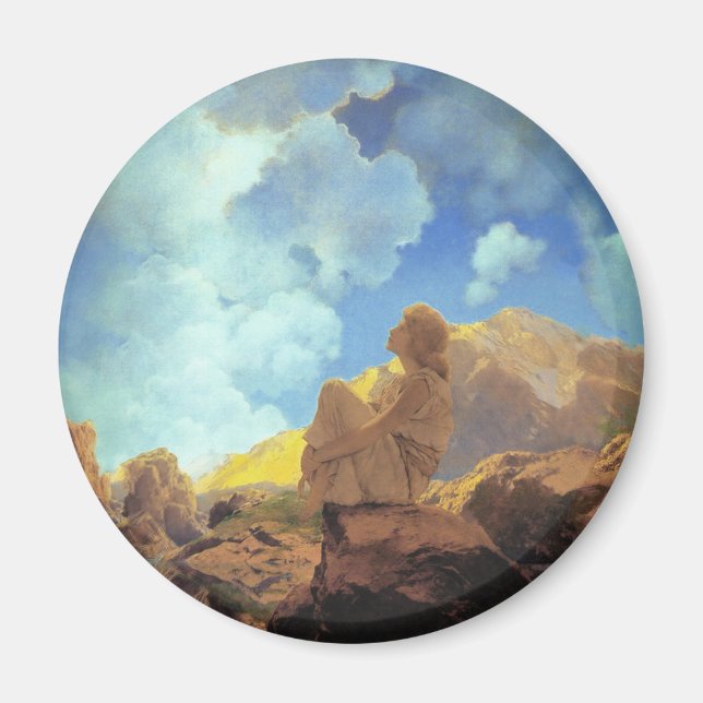 Maxfield Parrish Morning 1922 Cloud Blue Fine Art Magnet (Front)