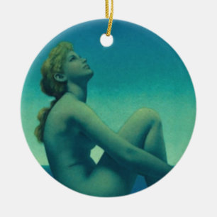 Maxfield Parrish Stars Ceramic Ornament