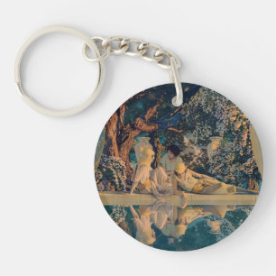 Maxfield Parrish The Garden of Allah 1918 Fine Art Key Ring