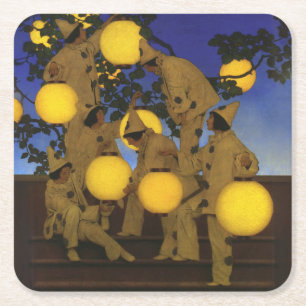 Maxfield Parrish The Lantern Bearers 1908 Vintage Square Paper Coaster