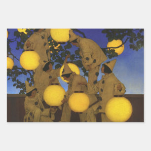 Maxfield Parrish The Lantern Bearers 1908 Vintage Wrapping Paper Sheet
