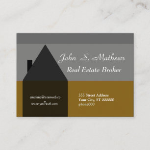 Maxi Impression Classy Home Sale Real Estate Agent Business Card