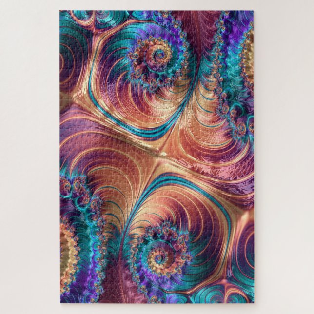 Maxi puzzle with gift box (Fraktal style 006) (Vertical)