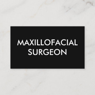 maxillofacial surgeon business card