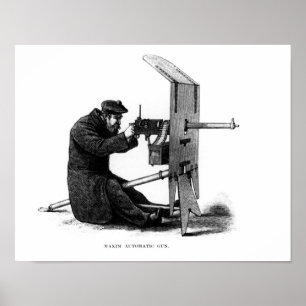 Maxim Automatic Gun Poster
