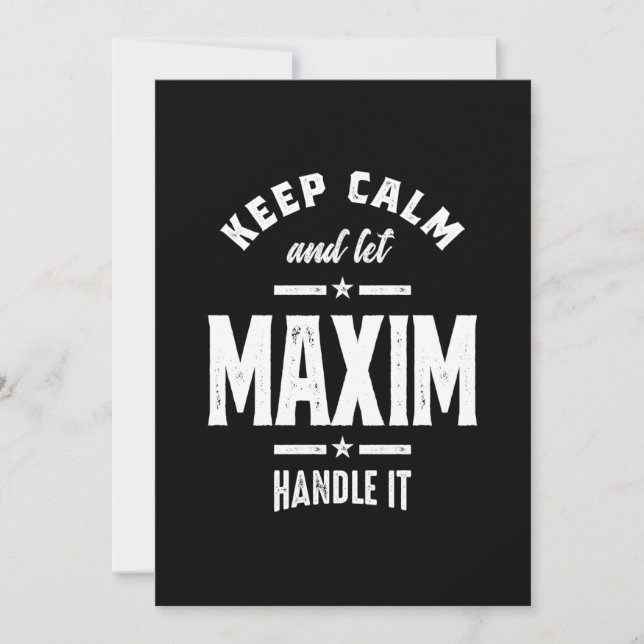 Maxim Personalised Name Birthday Invitation (Front)