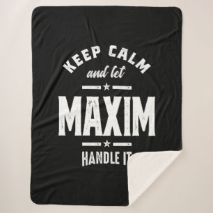 Maxim Personalised Name Birthday Sherpa Blanket