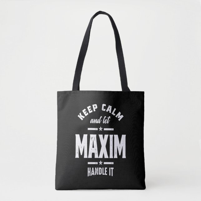 Maxim Personalised Name Birthday Tote Bag (Front)